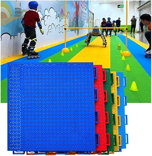 Rollschuhlaufen, modulare ineinandergreifende Fliese, DIY, Farbpuzzle, Kunststoff-Bodenmatte (gelb) von JvFbjLF