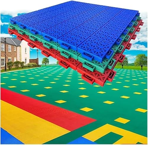 Wasserdichte modulare ineinandergreifende Bodenfliesen, Kunststoff, Spleißboden, Sportmatte (hellblau) von JvFbjLF