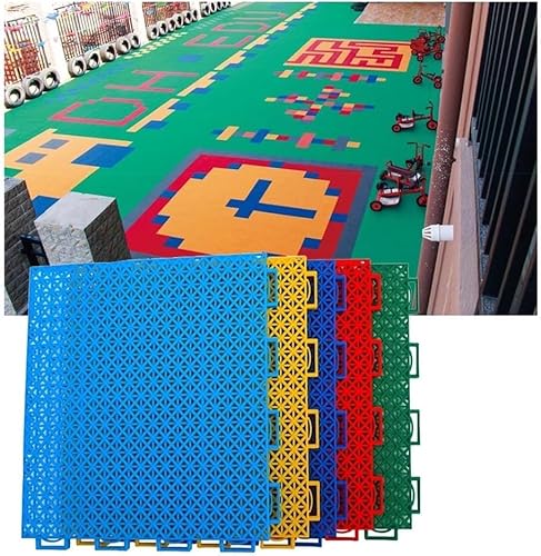 Wasserdichte modulare ineinandergreifende Bodenfliesen, Kunststoff, Spleißboden, Sportmatte (rot) von JvFbjLF