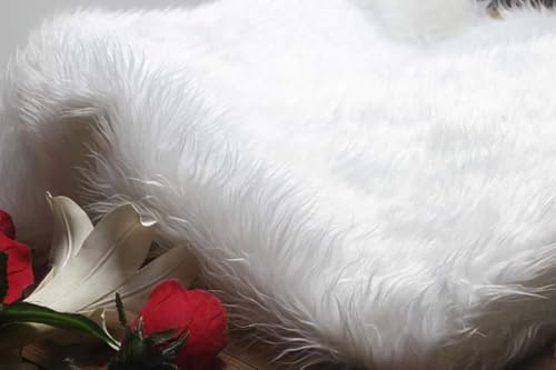 Weißer Plüsch-Kunstfellstoff for Basteln, weiches Kunstfell-Fleece-Material for Polster, Kostümteppiche, Foto-Requisiten-Hintergründe, Sofakissen, 160 x 50 cm Weißer Plüsch-Kunstfellstoff for Basteln, weiches Kunstfell-Fleece-Material for Polster, Kostümteppiche, Foto-Requisiten-Hintergründe, Sofakissen, 160 x 50 cm von JvFbjLF