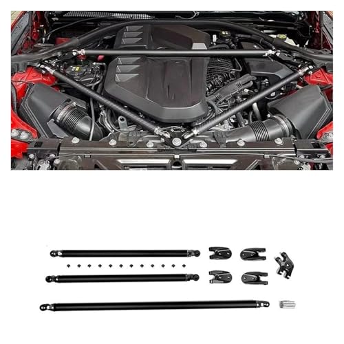 Motorhalterungen Für G80 Für M3 G82 G83 Für M4 2021 2022 2023 2024 G87 Für M2 Dry Carbon Fiber Motor Strut Bar Balance Brace Halterung Bar Balancer Strahl Hebel Motorhalterung(Schwarz) von Jvdoipgd