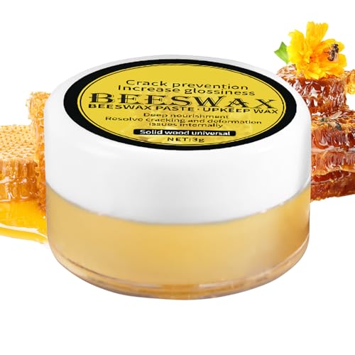 Bienenwachs-Holzpolitur, natürlicher Möbelglanz für Schränke, Tische, Antiquitäten, reine Bienenwachs-Formel mit weichem Applikator, stellt Glanz wieder her, schützt Holz, verbessert die Maserung für Bienenwachs-Holzpolitur, natürlicher Möbelglanz für Schränke, Tische, Antiquitäten, reine Bienenwachs-Formel mit weichem Applikator, stellt Glanz wieder her, schützt Holz, verbessert die Maserung für von Jvjggag