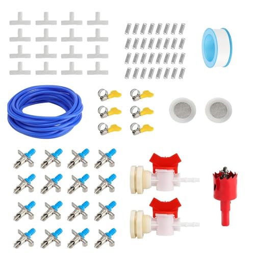 Jvjggag Bunny Bewässerungssystem Set,16 Stück Hühner Tränkeset Mit 10 Meter Schlauch - Auslaufsichere Tränke Für Käfig Geflügel Kleintiere Hamster Frettchen Jvjggag Bunny Bewässerungssystem Set,16 Stück Hühner Tränkeset Mit 10 Meter Schlauch - Auslaufsichere Tränke Für Käfig Geflügel Kleintiere Hamster Frettchen von Jvjggag