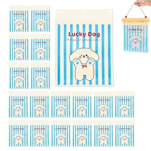 Jvjggag Car Trash Bag | 20 Stück Hunde Design Müllbeutel Für Rücksitz,Auslaufsicher Abfallbeutel Für SUV Sitz Innenbereich Camping Reise Outdoor von Jvjggag