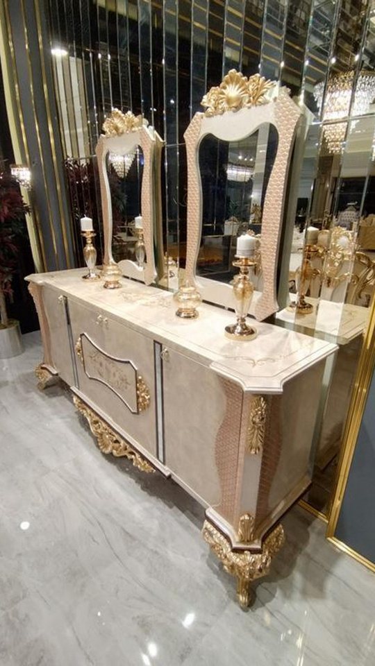 JVmoebel Kommode Luxus Möbel Anrichte Schrank Holz Spiegel Einrichtung (1 St), Made in Europa von JVmoebel