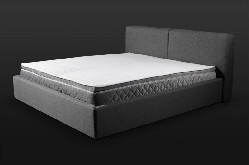 JVmoebel Bett Graues Doppelbett Polster Betten Bettkasten Design Eleganter Stoff (Bett) von JVmoebel