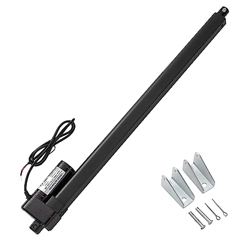 Jvnvlki 750mm Hub 3000N Linearantrieb 12V Linear Actuator Linearmotor 5mm/s Mit Montagebügeln für Lift Coop Tür,Schrank, Fensteröffner, Türöffner, Home Automation von Jvnvlki