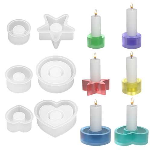 Jwogngls 6 Stück Silikonform Kerzenhalter, Pentagramm Gießform Kerzenhalter Runder Silikonform Kerzenhalter Silikonform Kerzenhalter Kerzen, Harz Epoxid Stabkerzenhalter Silikonform Für Weihnachten Jwogngls 6 Stück Silikonform Kerzenhalter, Pentagramm Gießform Kerzenhalter Runder Silikonform Kerzenhalter Silikonform Kerzenhalter Kerzen, Harz Epoxid Stabkerzenhalter Silikonform Für Weihnachten von Jwogngls