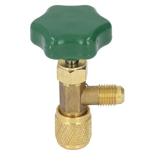 1/4in Air Conditioning Refrigerant Valve Cap, AC Can Tap Copper Ac Fitting Adapter Kit for Refilling Automotive Air Conditioning Systems von Jwthee