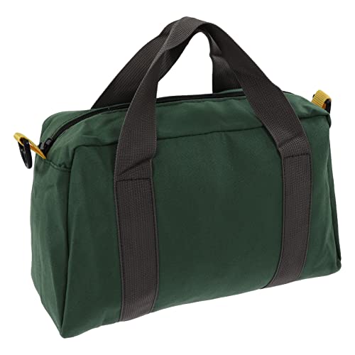 16 Zoll Canvas Wide Mund Symbolletasche, tragbare Leinwand -Werkzeug -Aufbewahrungsbeutel, Wasserdichte große Kapazität Handtasche für Aufbewahrungsschlüsselzellen (14 Zoll) von Jwthee