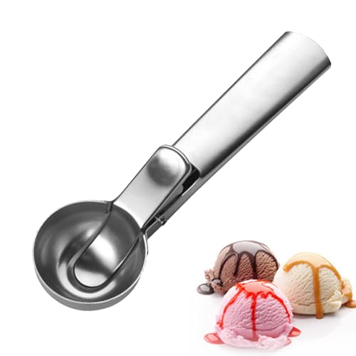 2pcs Eisschaufel, Edelstahl -Eiscreme -Schaufel mit Trigger Heavy Duty Ececream Scoop Löffel für gefrorene Joghurt -Gelato -Keks -Teig von Jwthee