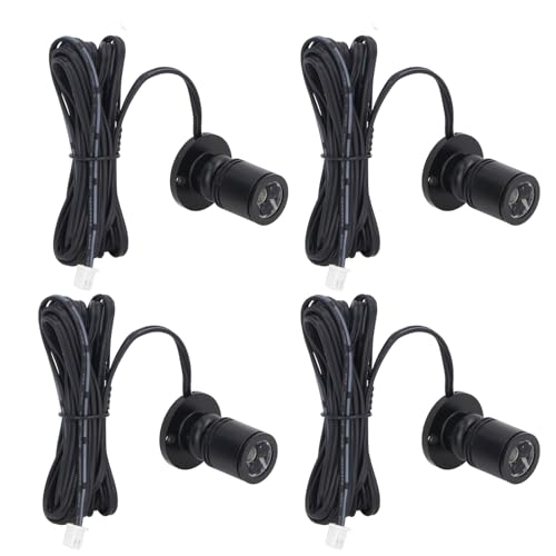 4PCS Dimmbare LED -Mini -Spotlight, 5V LED Spot Light Schmuck Showcase Display Leuchten USB -Schrankleuchten Schrankschein für Schmuck Showcase Model Display (Weißes Licht) von Jwthee