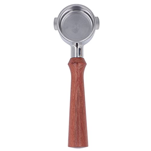 51 mm Bodenloser Siebträger mit 2 Ösen, Edelstahl-Filterkorb, Espresso-Siebträger mit Griff, Zubehör für Espressomaschinen (Stil 1) (C1 Buchen) (F Rosewood) (F Sandelholz) (F Jacoranda) von Jwthee