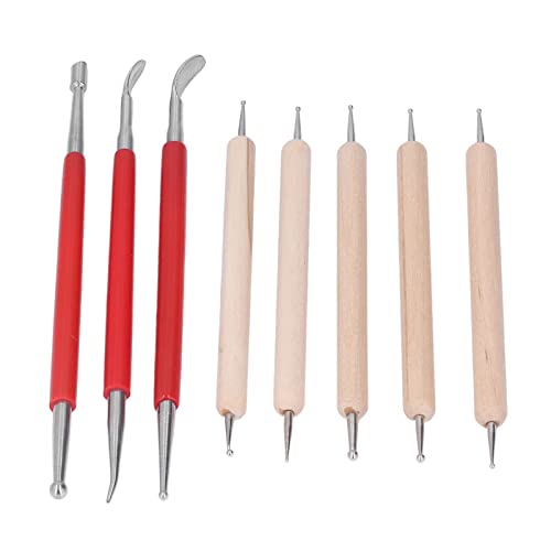 Doppel-End-Tracing-Punktierung werkzeug, Präge-Stylus, Doppel-End-Tracing-Dotting-Stylus, kleines tragbares Gravur-Styluss-Set für die Modellierung von Schnitzerei-Glätte ton von Jwthee