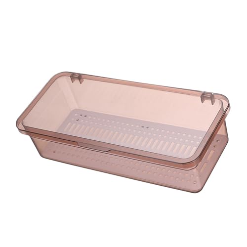 Jwthee 2-teiliger Besteck-Organizer mit Deckel, Besteck-Tablett mit Abtropffläche, Küchenbesteck-Tablett und Utensilien-Aufbewahrungsbehälter, um Ihr Besteck organisiert zu halten (Rosa) von Jwthee
