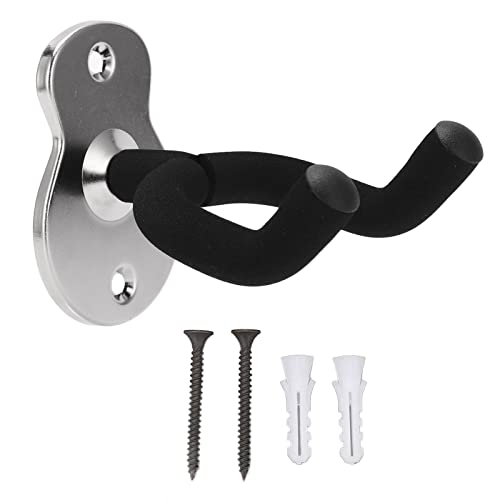 Jwthee 2pcs Guitar Wall Mount, Gitarren -Wall -Hanger -Ukulele -Ukulele -Halter für Akustik, Banjo (Frosted silver) von Jwthee