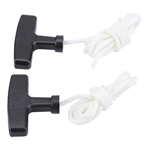 Jwthee 2pcs Pull -Kabel Seil mit Zugstartgriff, Recoill Starter Seil Rasenmäher Mähungskabel Ersatz 1,5 m für Rasenmäher, Generator, Kettensäge und Kleiner Motor von Jwthee