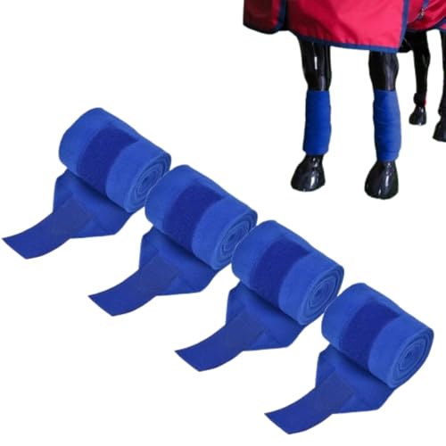Jwthee 4 Stück Pferdebeinbandagen, Pferdeschwanz-Wickelschutz, Pferdebeinbandagen, Pferde-Polo-Beinbandagen, Reifen- und Schlaufenverschluss, weiches Polyester-Set, Set für Hund, Kuh, Jwthee 4 Stück Pferdebeinbandagen, Pferdeschwanz-Wickelschutz, Pferdebeinbandagen, Pferde-Polo-Beinbandagen, Reifen- und Schlaufenverschluss, weiches Polyester-Set, Set für Hund, Kuh, von Jwthee