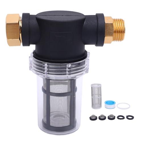 Jwthee Gartenschlauchwasserfilter, 2Sets 3/4 in Gartenschlauchsieb Inline -Schlauchfilter mit 40 Mesh und 100 -Mesh -Bildschirm -Wasserfilter für Gartenschlauch -Wohnmobil Jwthee Gartenschlauchwasserfilter, 2Sets 3/4 in Gartenschlauchsieb Inline -Schlauchfilter mit 40 Mesh und 100 -Mesh -Bildschirm -Wasserfilter für Gartenschlauch -Wohnmobil von Jwthee