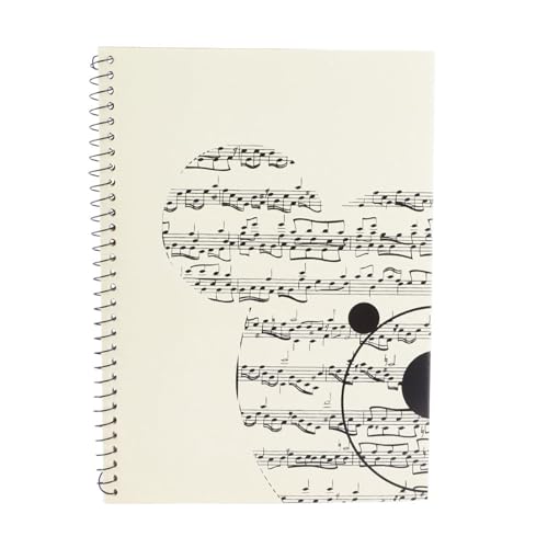 Notenkompositionsnotizbücher, 50 Seiten Musical Notation Staff Notebook Musik Manuskript Schreiben Papier Süßes Musik Clef Notebook Black Piano (Gelbbärenmuster) von Jwthee