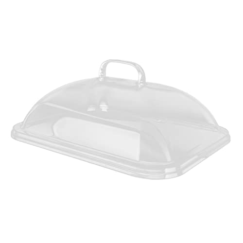 Spritzschutz für Lebensmittel, Servierschalen-Abdeckungen, Acryl-Mikrowellen-Spritzschutz, transparente Teller-Abdeckungen, rechteckige Form, transparente Mikrowellen-Abdeckung, (Medium) von Jwthee