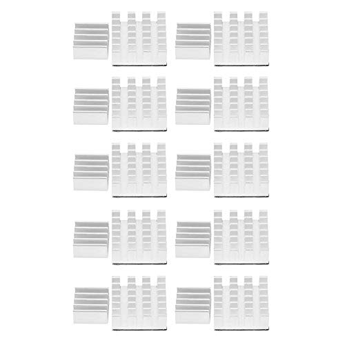 10 Big/kleines Aluminium Kühlkörper CPU -Kühler mit Klebstoff für 2/3/4b einstellen von Jxngery