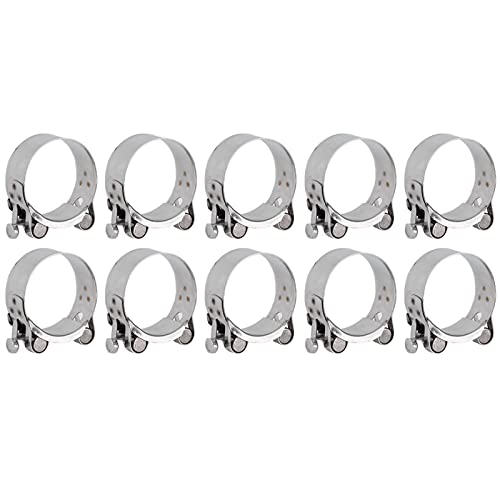 10Pcs Schlauch Klemme Edelstahl Verstärkt Starke Verzinktem Rohr Klemmen Automotive Industrie (36-39 mm) von Jxngery