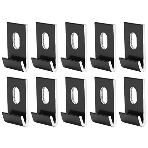 10pcs Basisclips Haken Fixierungen Aluminium -Gewächshäuser für die Sicherheitsanlage eingestellt (Schwarz) von Jxngery