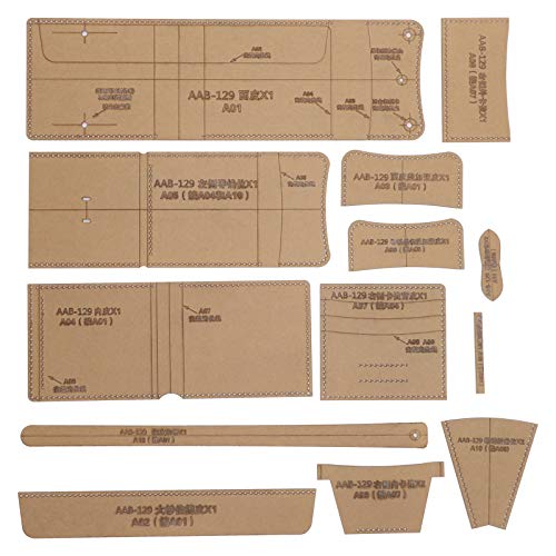 13pcs Acrylvorlage DIY handgemachte kurze Brieftaschen -Ledermuster -Formwerkzeuge für Handwerksanstrengungen von Jxngery