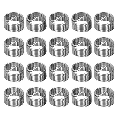 20pcs Spiralkreis Einsatz Reduziermutter -Gewinde Erweiterung Socket Set Fadenreparaturwerkzeug für hydraulische Maschinenschweißgeräte Autoteile für (1d) von Jxngery