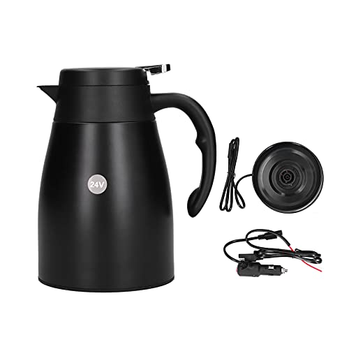 24 V 1200 ml Autowarmwasserbereiter mit Basis tragbarer Elektrokesselkessel aus Edelstahl für LKW -Auto (24v1200ml Startsegel kommt mit Basisfrost) von Jxngery