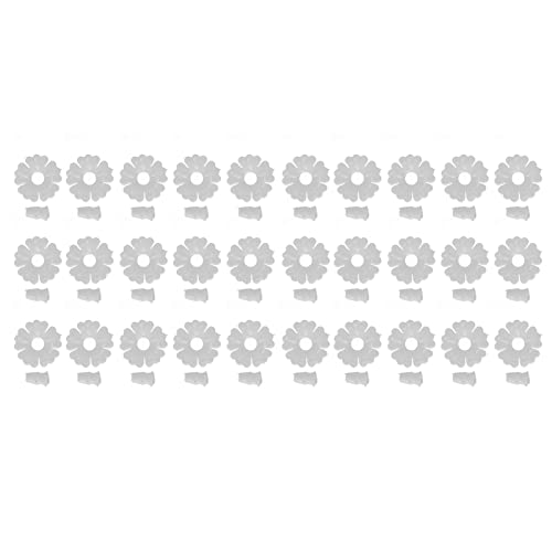30 Stück Futterblumen aus Kolibris zum Aufhängen, Futteranschlüsse, Ersatz für Gartenteile (weiß) von Jxngery