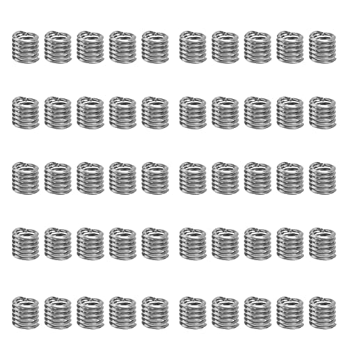 50-teiliges Edelstahl-Schraubenloch-Reparatur-Trimmset, Gewindeeinsatz, US-Einheit 2 56 (1,5d) von Jxngery