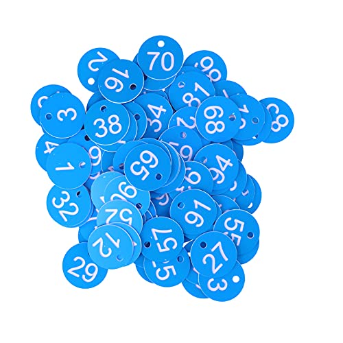 Beehive Number -Tag -Zeichen Marker Beschriftungen Round Bienenzubehör Accessoire für Viehverwaltung (Blau weiß) von Jxngery