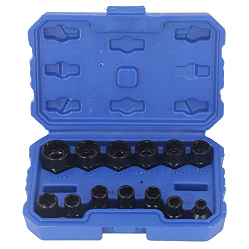 Bolt Nut Remover Professioneller Extraktor -Buchse Set starker Griff ideal für Deep Bolzen Mechanik Speicherbox 13 Teile Bolt Nut Remover Professioneller Extraktor -Buchse Set starker Griff ideal für Deep Bolzen Mechanik Speicherbox 13 Teile von Jxngery