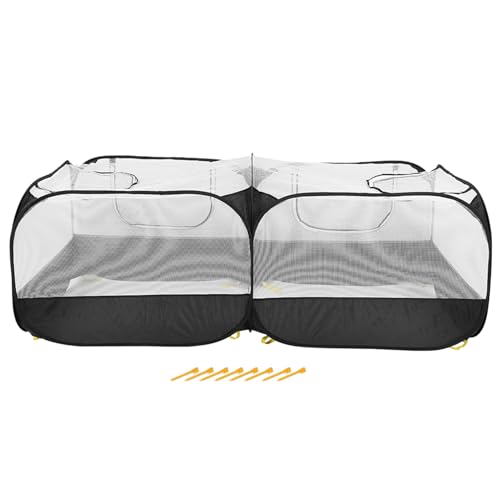 COOP tragbarer tragbarer Pop-up-Stift für kleine Tiere im Freien, einfache Einrichtung und Transport für Entenhühner, Kaninchen, blau, schwarz COOP tragbarer tragbarer Pop-up-Stift für kleine Tiere im Freien, einfache Einrichtung und Transport für Entenhühner, Kaninchen, blau, schwarz von Jxngery