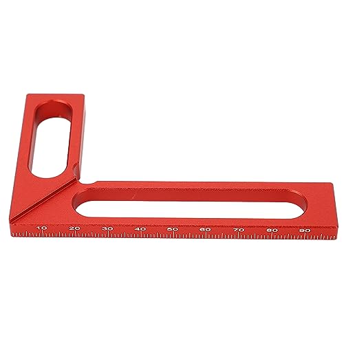 Carpenter Square Aluminiumlegierhöhe Messung des Schreibgeräts 90 ° rechtwinklem Lineal für Holzbearbeitung (100 mm) von Jxngery
