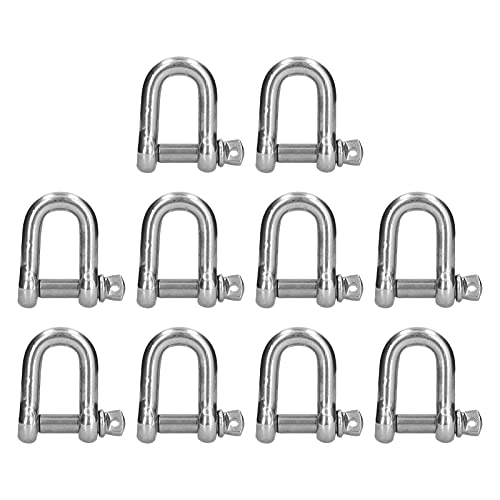 D Ring Anker Schäkel Edelstahl Schraube Pin Ketten Steck verbinder Marine Land Hebe werkzeug für den Bau Bergbau Elektrische Leistung Metallurgie (10pcsm8) von Jxngery