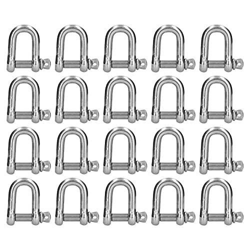 D Ring Anker Schäkel Edelstahl Schraube Pin Ketten Steck verbinder Marine Land Hebe werkzeug für den Bau Bergbau Elektrische Leistung Metallurgie (20pcsm4) von Jxngery