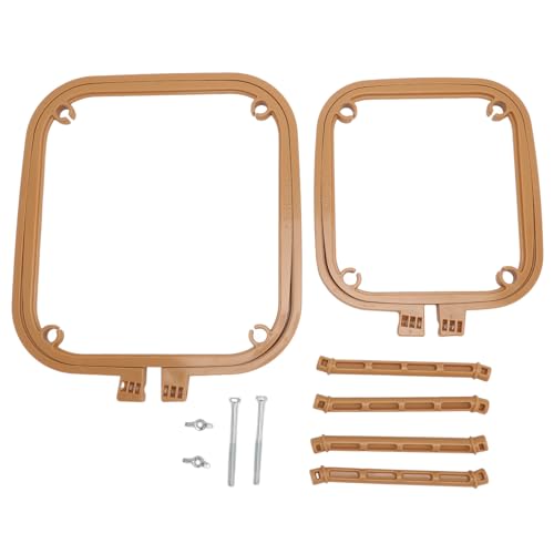 Doppelschicht Stickrahmen Stitch Hoop Ständer einstellbar integriertes ABS -Nadelhalter -Tool für Desktop (Khaki) von Jxngery