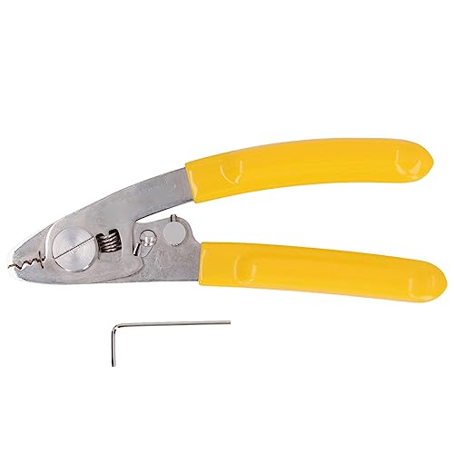 Drahtstripper 2 in 1 Edelstahl Optische Kabelzange Handwerkzeug mit Sechskantschlüssel bequemer Griff hoher Effizienz für die optische Kabelwartung von Jxngery