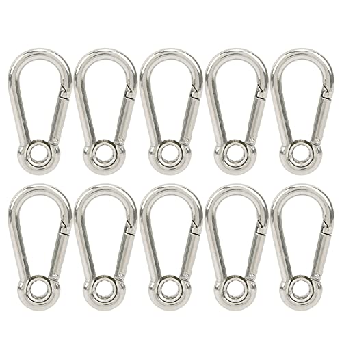 Edelstahl Carabiner Clip Haken Spring M5 zum Aufstieg von Camping 10pcs Edelstahl Carabiner Clip Haken Spring M5 zum Aufstieg von Camping 10pcs von Jxngery