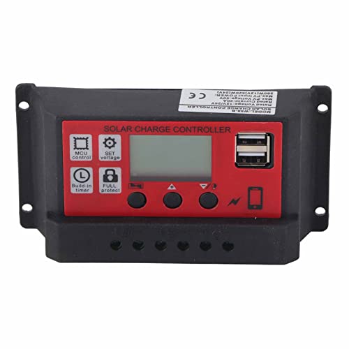 Einstellbarer Solarladungscontroller Einstellbarer Solarpanel Batterie intelligenter Regler mit LCD -Anzeige 12V 24 V (20a) von Jxngery