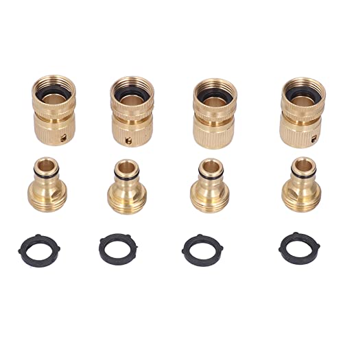 Gartenschlauch schneller Stecker Langlebiger robuster Messing für die Bewässerung von Ausrüstung 4 PCs Gartenschlauch schneller Stecker Langlebiger robuster Messing für die Bewässerung von Ausrüstung 4 PCs von Jxngery