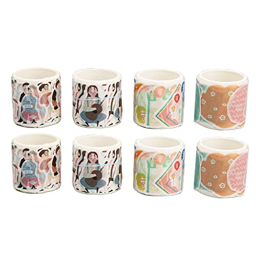 Japanisches Papierband DIY Handbuch Dekorative Band 8 Rollen mit mehreren unregelmäßigen Formen Journaling Accessoires von Jxngery