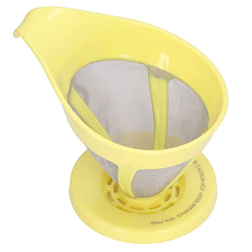 Jxngery Edelstahl Kaffees ieb Fein körniger Trichter Tropf Kaffee maschine Hands pül filter Pulver Filter tragbar leicht zu reinigen (Gelb) von Jxngery