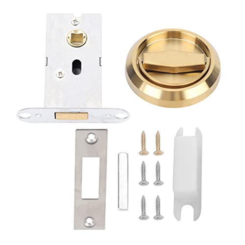 Jxngery Edelstahl Türschloss mit Griff Ring Schrank Schubladen Schrank Tür Mehr schicht ige Anti-Schutz-Schutz für Küchen schränke (Goldene Farbe) von Jxngery