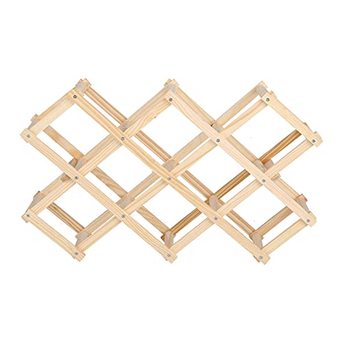 Jxngery Hölzerne Weinregal Langlebiger, einfacher eleganter Weinhalter für das Home Hotel Office (10 Flaschen) von Jxngery