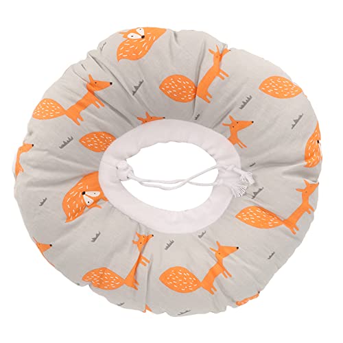 Jxngery Ohr piercing Kissen Cartoon Tier Muster Entzündung Druck Sore Relief Ohr schutz Kissen 12,6 Zoll (Orange und grau) von Jxngery