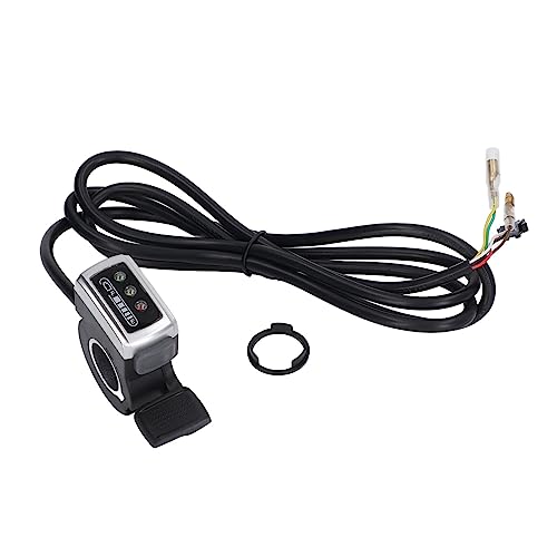 Jxngery THUMB THROTTLE ACCELERATOR GRIFF MIT BATTERIE STATUS INDIKATOR FÜR ELEKTRISCHEN FAHRRAD SCOOTER, LANGLEBIG MATERIAL, 22,3 MM HANDLER (48 V) von Jxngery